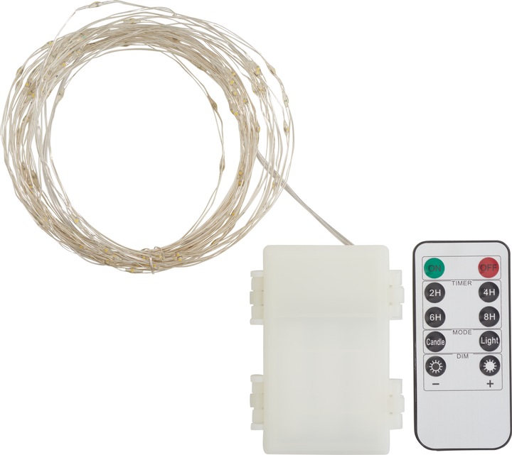 Image du produit VBS Guirlande lumineuse Micro LED d'extérieur, avec télécommande, 100 LED (10 m)