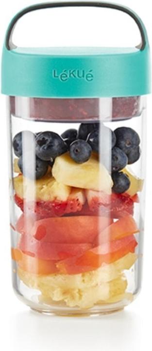Produktbild Lékué Jar To Go türkis, gross 60 cl, Ø9.2 cm H 18.8 cm
