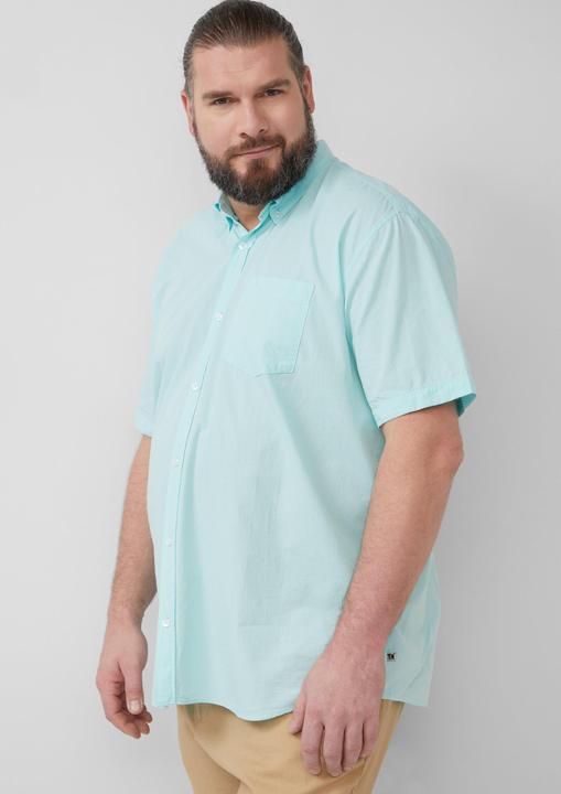 Actual product image S.Oliver Hemd Regular Fit: Kurzarmhemd mit Struktur-Streifen und Button-Down-Kragen (4XL)