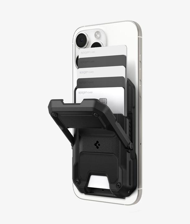 Actual product image Spigen Tough Armor Pro Wallet MagSafe 5 Card, black