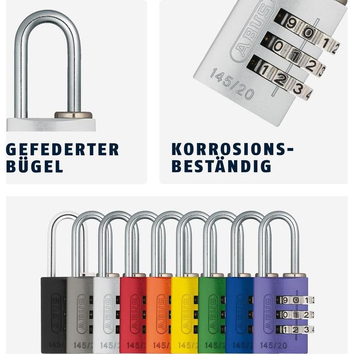 Produktbild Abus Zahlenschloss 145/20 Lock-Tag