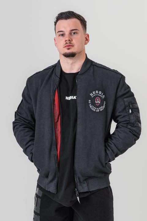 Actual product image Nebbia Washed-Off Men's Bomber Jacket LEGEND (L)