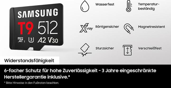 Productafbeelding Samsung T9 microSD memory card 128GB up to 200 MB/s read and 130 MB/s write MB-MH128T/WW (128 GB, microSDXC, U3, UHS-I)