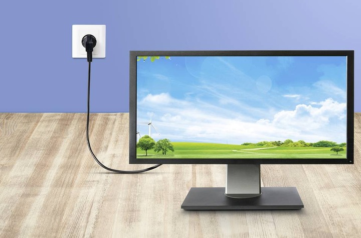 Produktbild Renkforce Kaltgeräte Anschlusskabel (1x Schutzkontakt-Winkelstecker - 1x Kaltger (0.75 m)