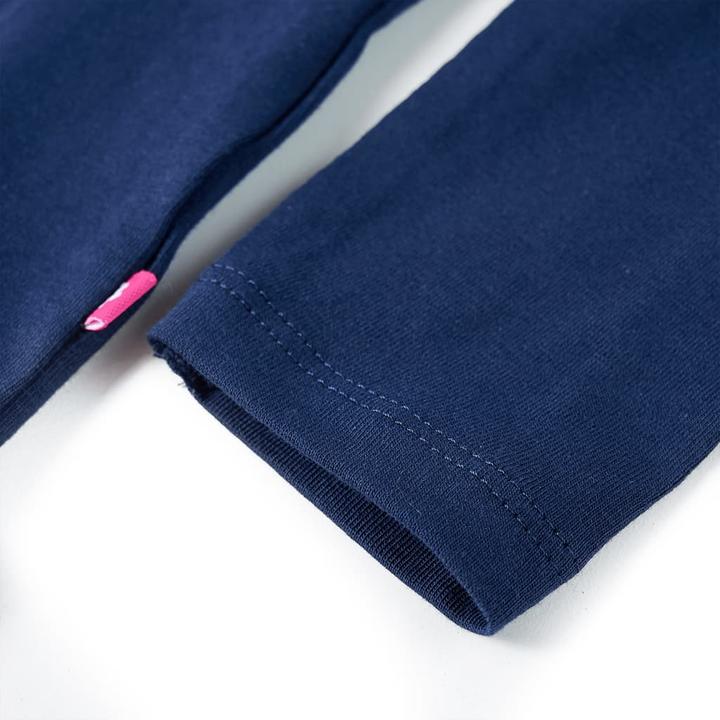 Produktbild vidaXL Kinder-Langarmshirt Marineblau 116,Material: 95 % Baumwolle (116)