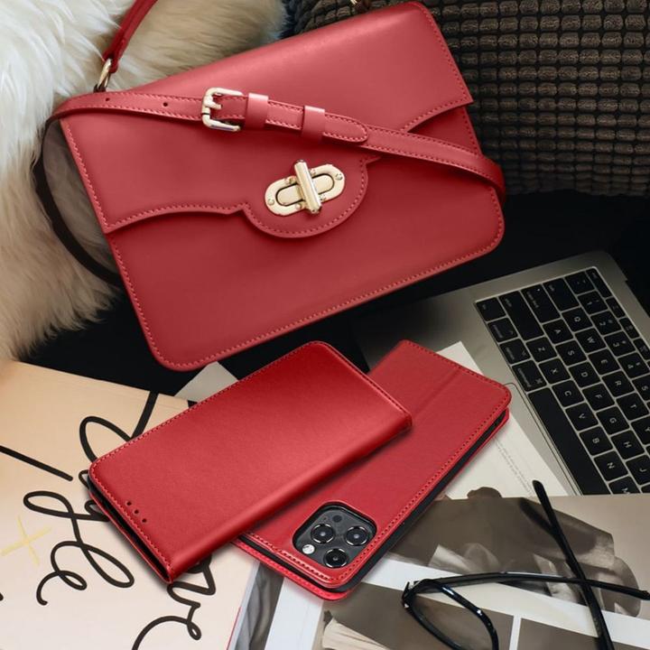 Produktbild OEM Book case SMART PRO Book leather case for SAMSUNG A25 5G claret (Samsung Galaxy A25 5G)