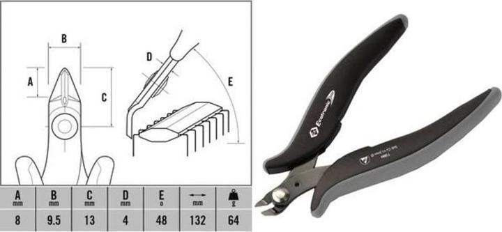 Produktbild C.K Magma ESD Printzange ohne Facette 13 (132 mm)