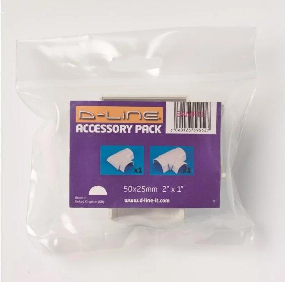 Produktbild D-Line Zubehörset H50025 zu Halbrundkanal 50 / 25 (Kabeldurchlass, 25 cm)