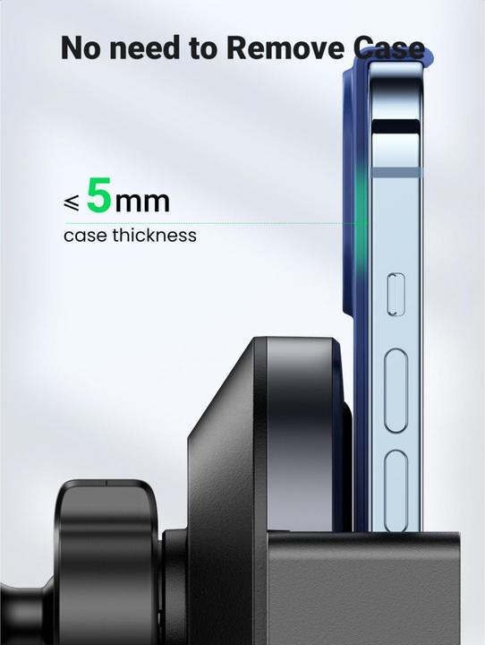 Produktbild Ugreen Car holder for ventilation grille with inductive charging CD256 (silver)