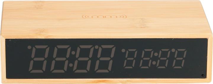 Actual product image Mikamax Bamboo Wireless Charger Clock (15 W)