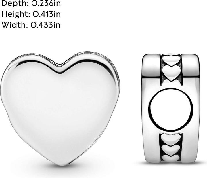 Actual product image Pandora Heart charm (Enamel, Sterling Silver)