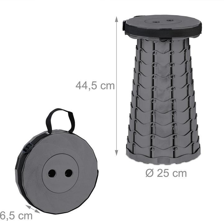 Actual product image Relaxdays telescopic stool
