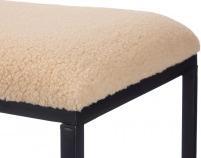 Actual product image Giftdecor beige sheepskin bench (81 cm)