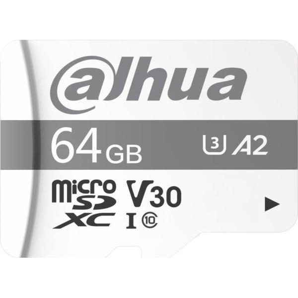 Dahua Technology DHI-TF-P100/64 GB, 64 GB, MicroSDXC, Class 10, UHS-I, 100 MB/s, 38 MB/s (64 GB, microSDXC, U3, UHS-I), ...