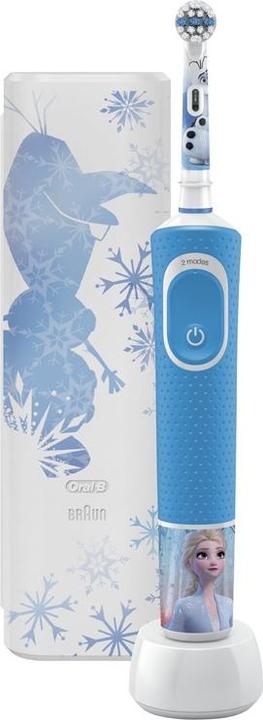 Image du produit Oral-B Ensemble de brosses à dents électriques rechargeables Frozen II pour enfants et étui de voyage pour (Brosse à dents oscillo-rotative)