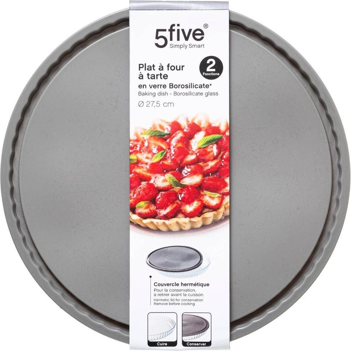 Productafbeelding 5Five Glazen cakevorm met deksel (27.50 cm)