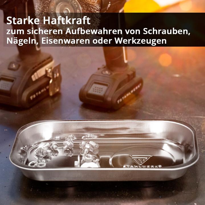 Produktbild Stahlwerk Magnetschale MS-28 ST 237 x 136 x 28 mm Magnetteller Schraubenschale (1 x)