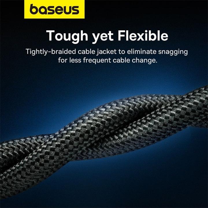 Produktbild Baseus Braided network cable cat.7 Ethernet RJ45, 10Gbps, 3m (black) (S/UTP, CAT7, 3 m)