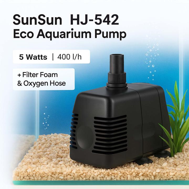 Produktbild SunSun HJ-542 ECO Aquariumpumpe 400L/h 5W Mini Aquarium Pumpe Aquarium Filter
