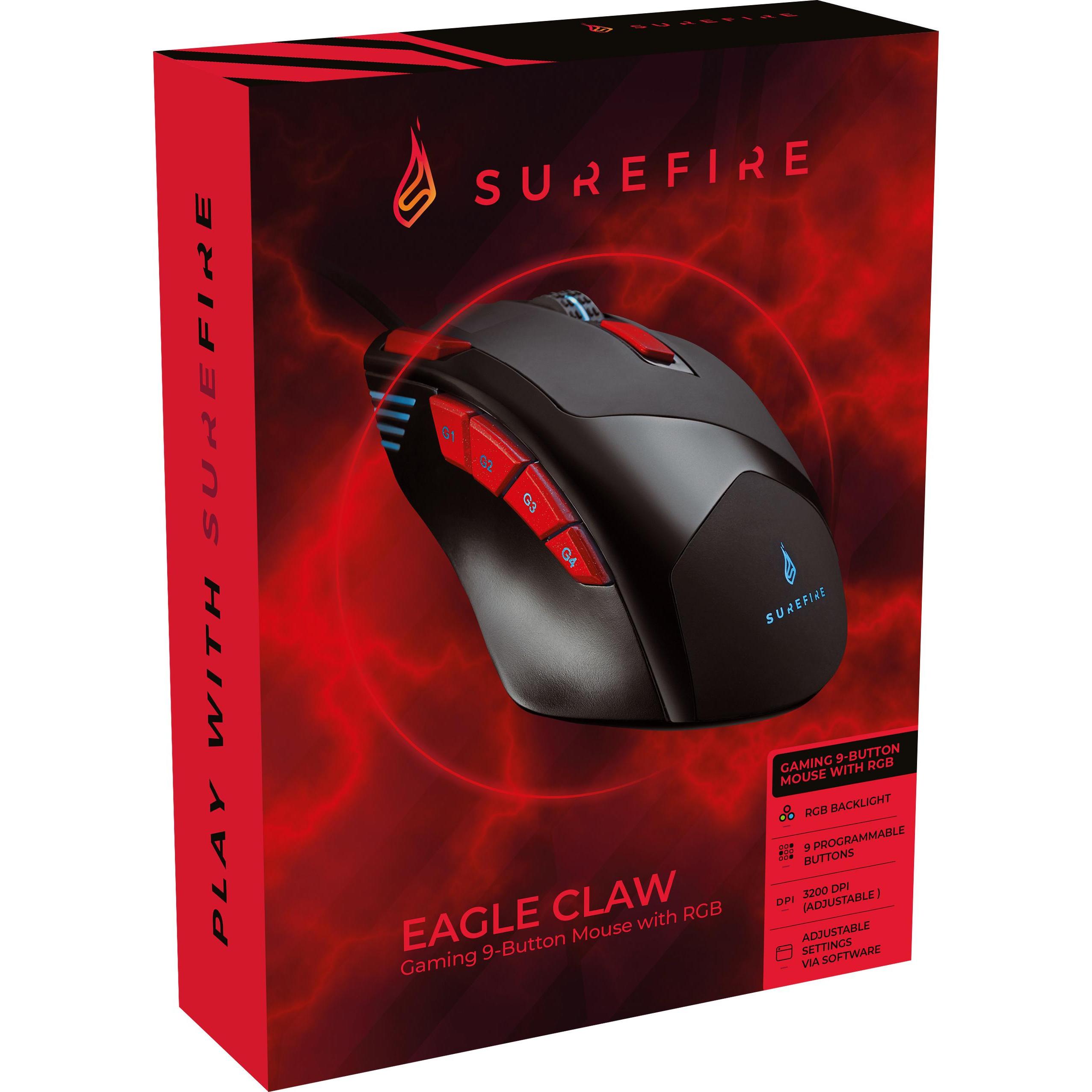 Thumbnail - SureFire Eagle Claw (Kabelgebunden), Maus, Schwarz