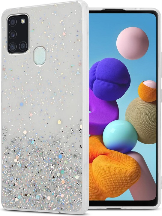 Actual product image Cadorabo TPU cover sparkling glitter (Samsung Galaxy A21s)