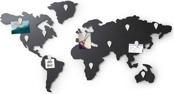 Produktbild Umbra Magnetische Weltkarte Mappit Titanium