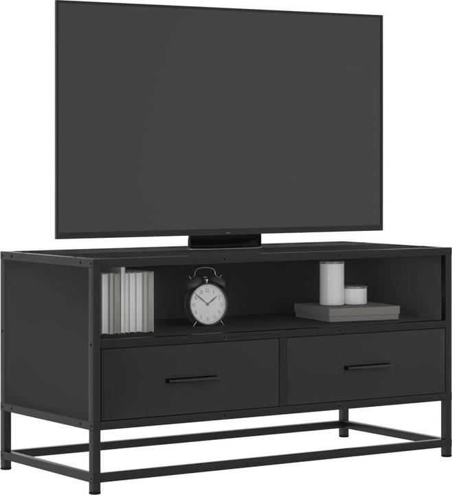 Actual product image vidaXL TV cabinet Lowboard TV cabinet TV table Wood-based material Metal (80 x 34.5 x 40 cm)