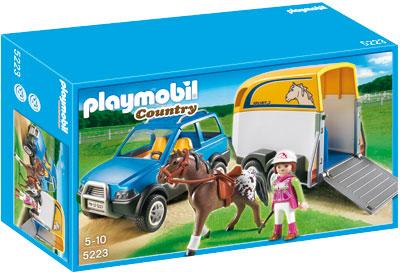 Playmobil Voiture avec remorque pour chevaux (5223)