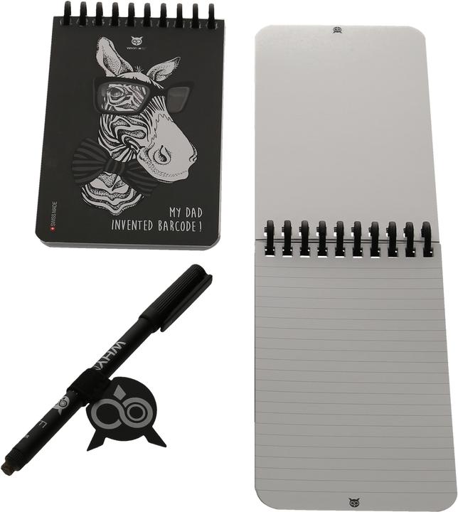 Image du produit Whynote Notizbuch A6 WNPBOK08 starter-kit, zebra (A6, À rayures, Blanc, Couverture rigide)