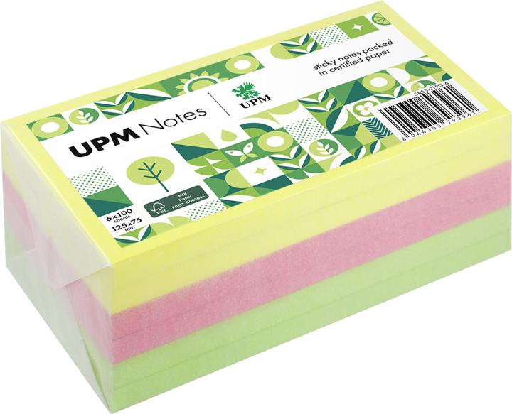 Actual product image UPM Notes Sticky note 5855-21PG-6 Brilliant 125x75mm 100 sheets assorted 6pcs. (125 x 75 mm)
