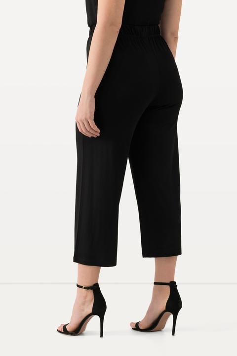 Image du produit Ulla Popken Jupe-culotte longueur mollet, tissu fluide. Jambe large et taille élastique. (54, 56)
