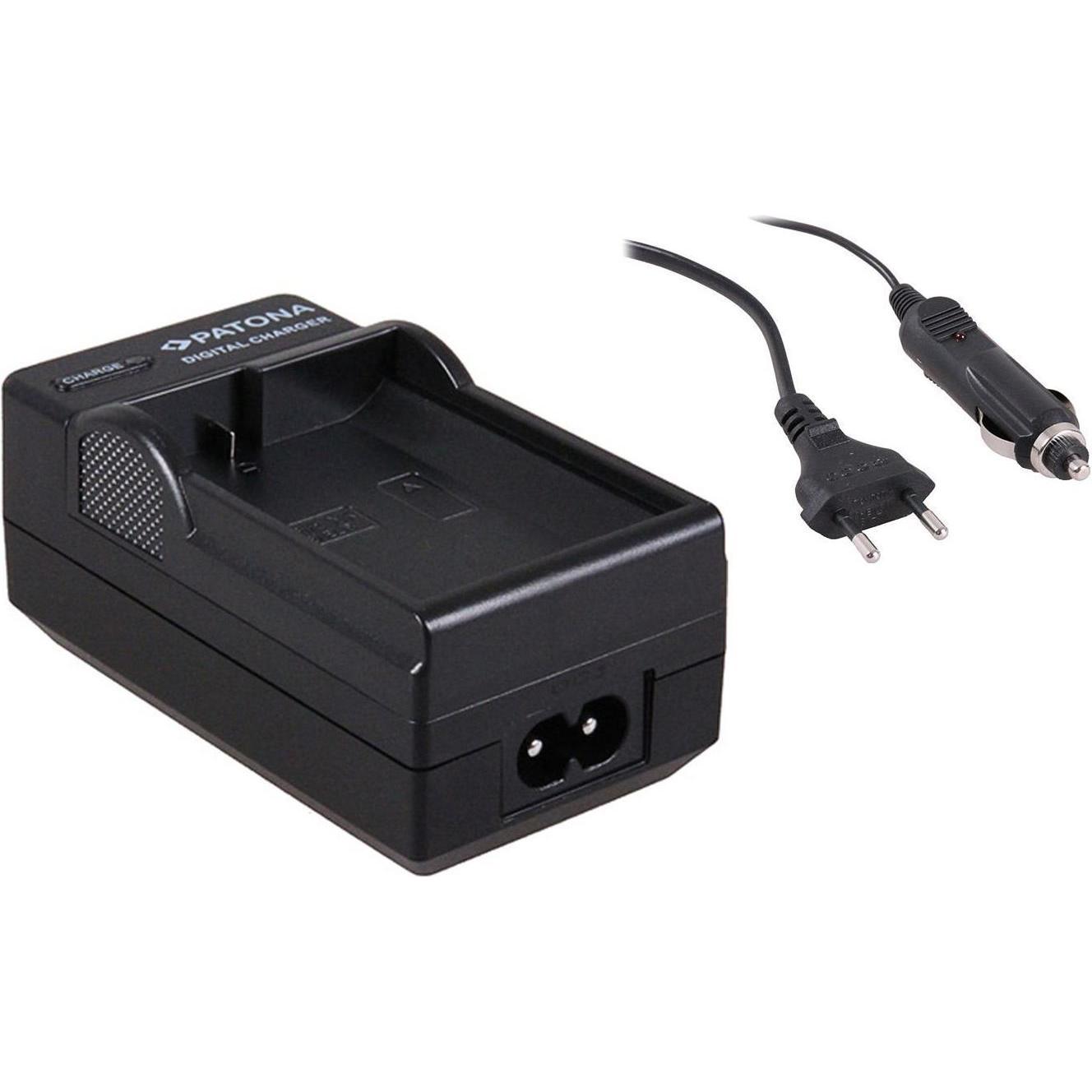 Patona Caricabatterie 2in1 Nikon EN-EL15 (Caricabatterie per fotocamere), Alimentatore fotocamera, Nero