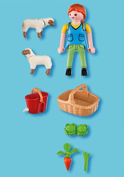 Image du produit Playmobil Une fermière nourrissant ses moutons (4765)