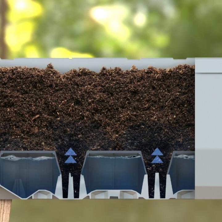 Actual product image Gusta Garden Raised Bed SAMMY SALAD Starter Set, Light Gray