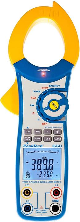 Produktbild Peaktech 3-Phasen Stromzange P1660 (CAT III)