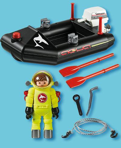 Image du produit Playmobil Petit bateau avec plongeur en eaux profondes
