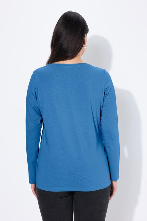 Produktbild Ulla Popken Shirt, Slim, V-Ausschnitt, Langarm (54)