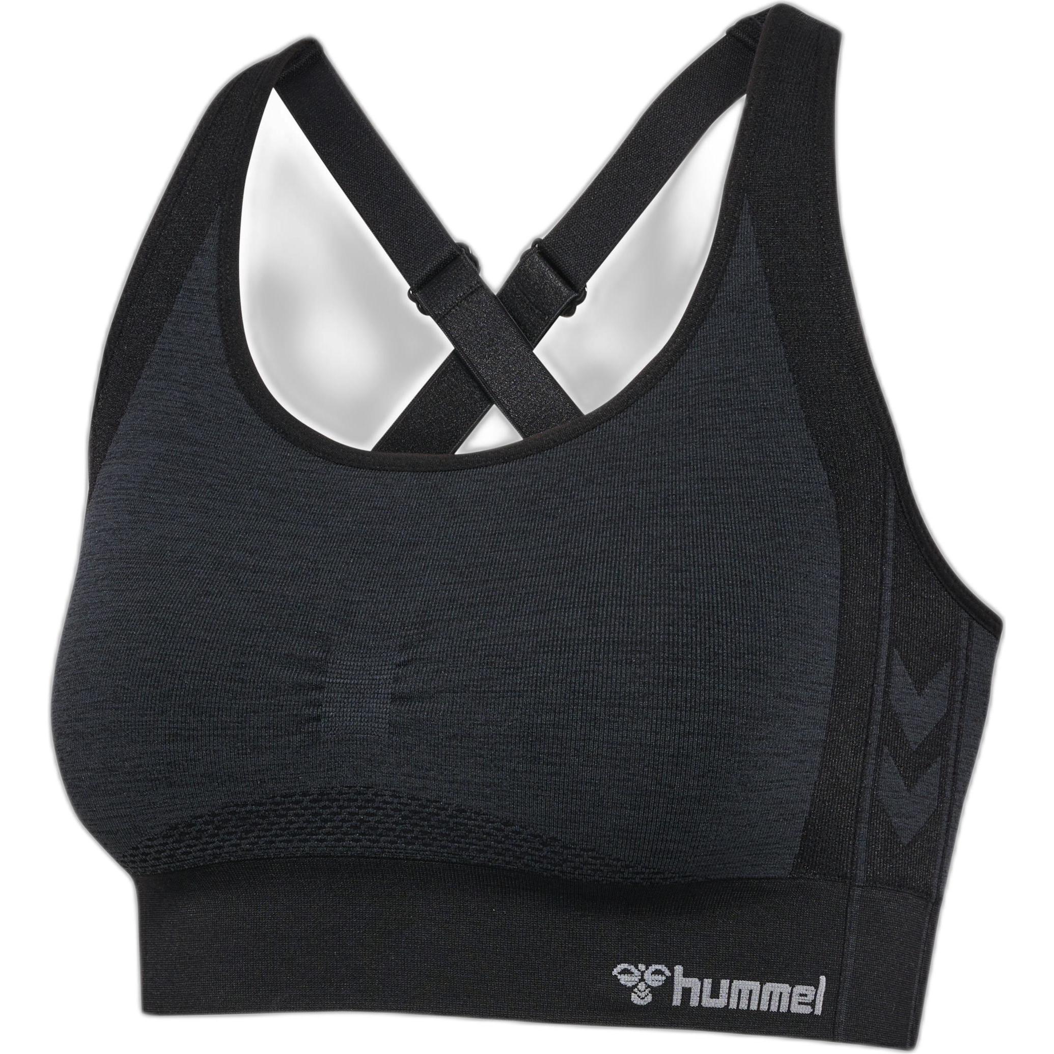 hummel, Sport-BH, Hmlmt Shine Seamless Sports Bra (L), Schwarz, L