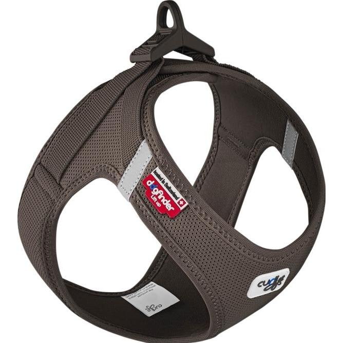 Curli Vest Hundegeschirr Clasp Air-Mesh braun 2XS (XXS, Hund), Halsband + Leine