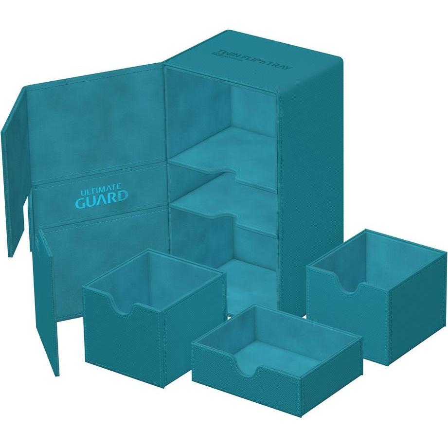 Ultimate Guard Twin Flip'n'Tray 200+ XenoSkin Monocolor Bleu Pétrole