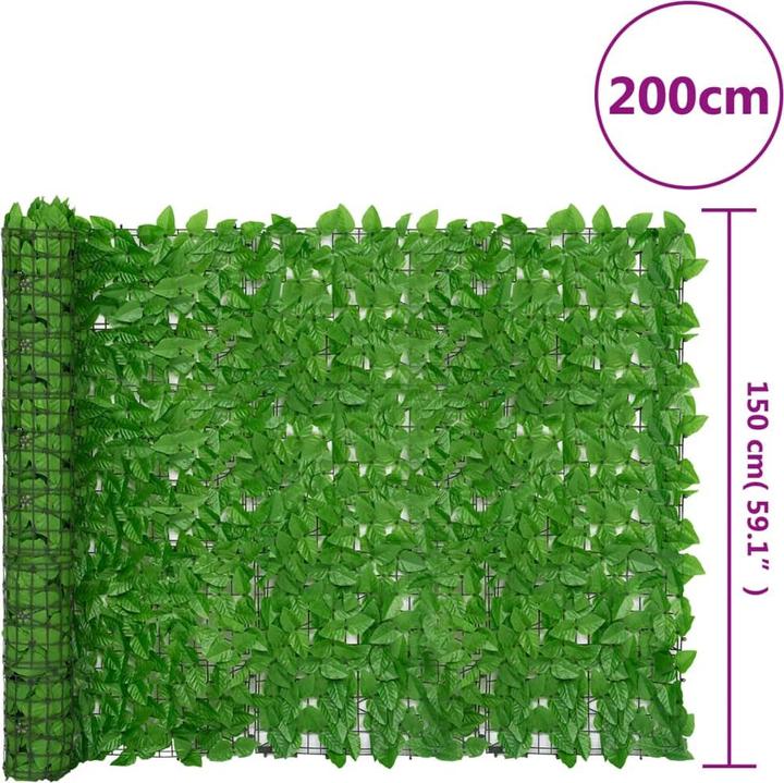 Immagine prodotto vidaXL Balkon-Sichtschutz mit Blättern (150 cm)