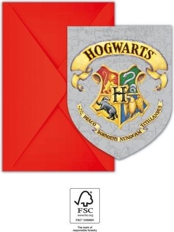 Actual product image Procos Invitations Harry Potter FSC (6 pcs.)