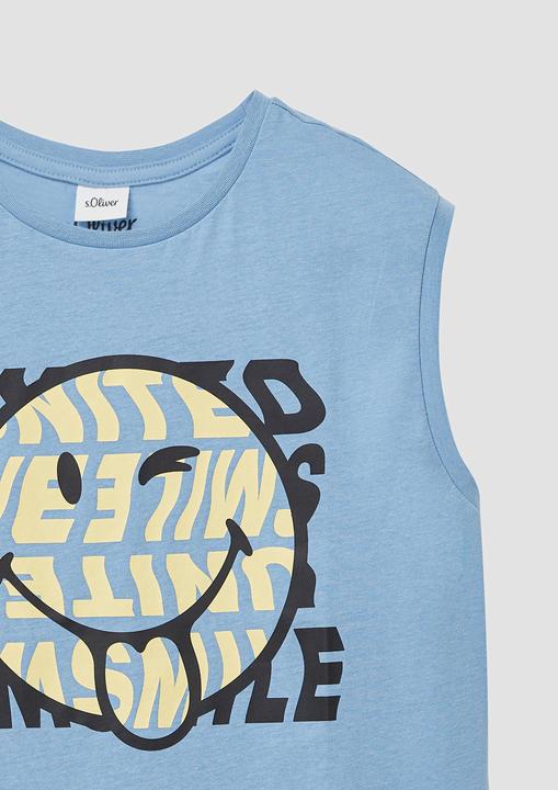 Produktbild S.Oliver T-Shirt Ärmlloses Shirt mit Smiley®-Print (170, 176)