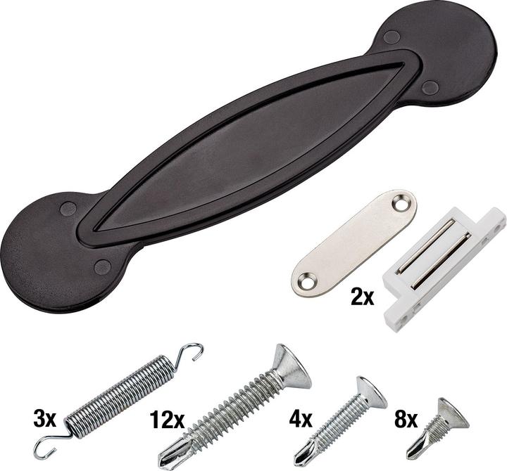 Produktbild Dema Alu Fliegengitter Tür Balkontür Insektenschutz Mückenschutz 95x210 cm anthrazit (95 x 210 cm)