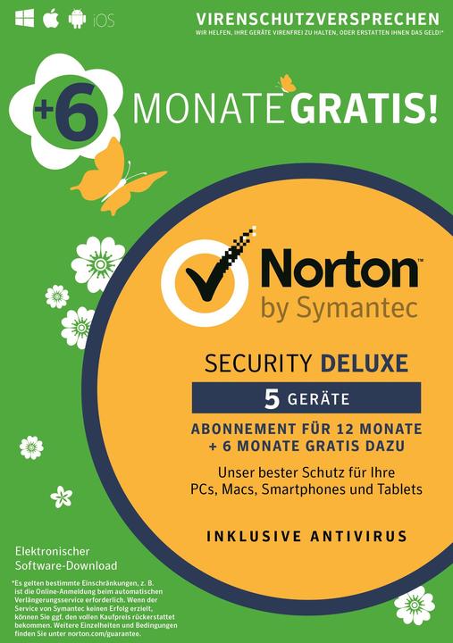 Produktbild NortonLifeLock Security Deluxe - 5 Geräte 18 Monate (5 User)