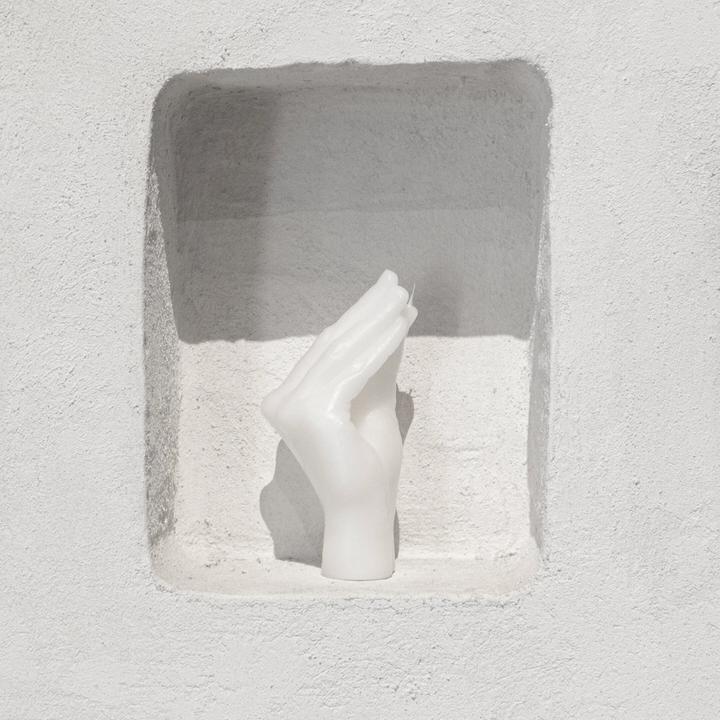 Produktbild Candle Hand Italian Gesture Weiss