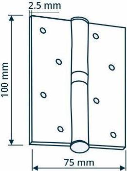 Haushalt SCHARNIERDEUR 100X75X2,5 SB GEBORSTELD BRA