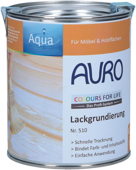 Immagine prodotto AURO Vernice primer 510 (leggermente pigmentato di bianco, Semitrasparente, 0.75 l)