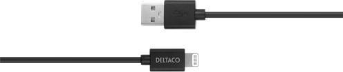 Actual product image Deltaco IPLH-412 USB cable USB 2.0 USB A Lightning Black (2 m, USB 2.0)