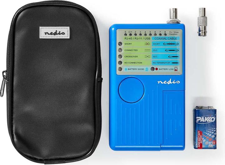 Actual product image Nedis LAN Cable - Tester - LED display - Blue